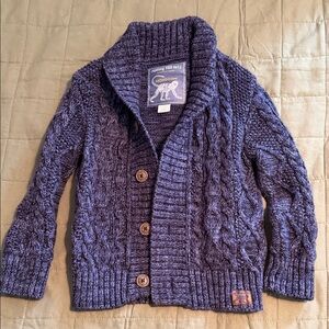 Monsoon boys navy Cable Knit Kids Cardigan